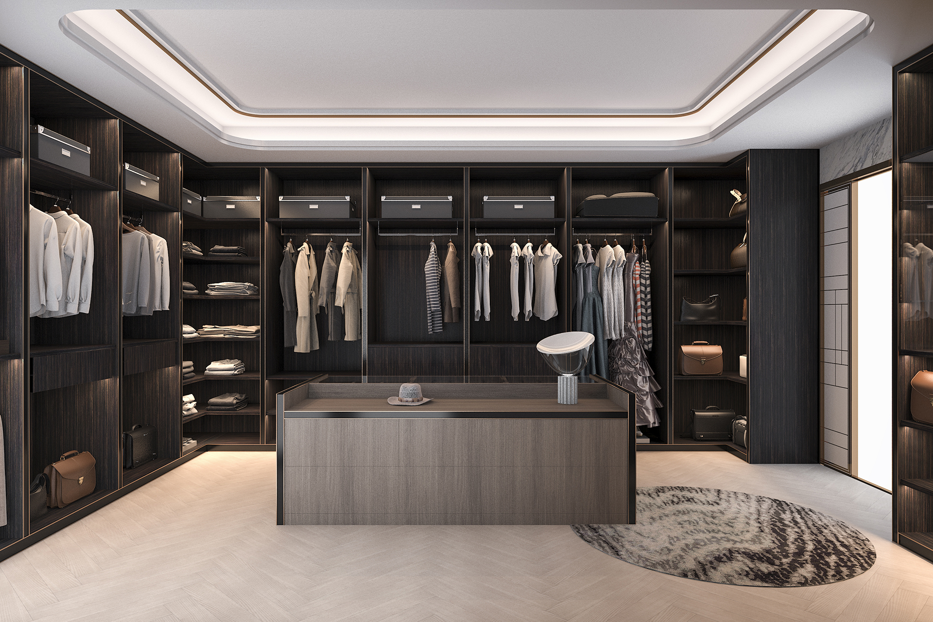 Ultra-Modern Walk-In Closet